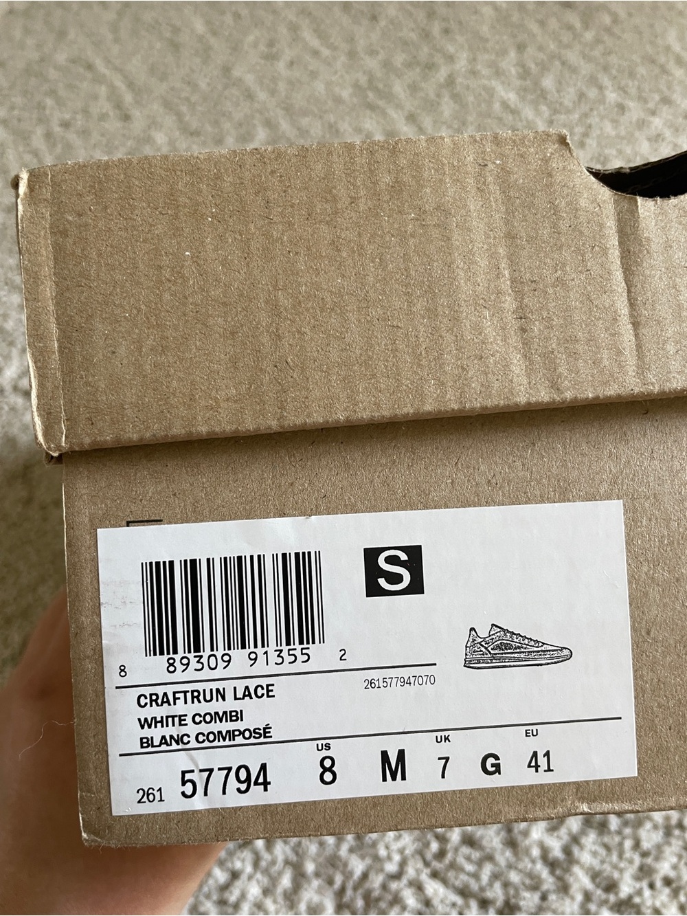 Clarks CraftRun Lace Sneakers White Combination Men’s size 8 NEW IN BOX - Picture 6 of 9